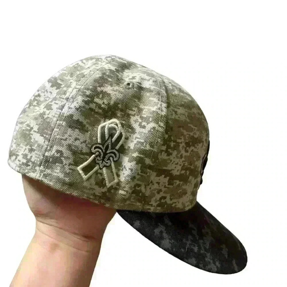 New Era New Orleans Saints Salute To Service Camo Fitted Hat Cap Vintage. - Picture 1 of 7